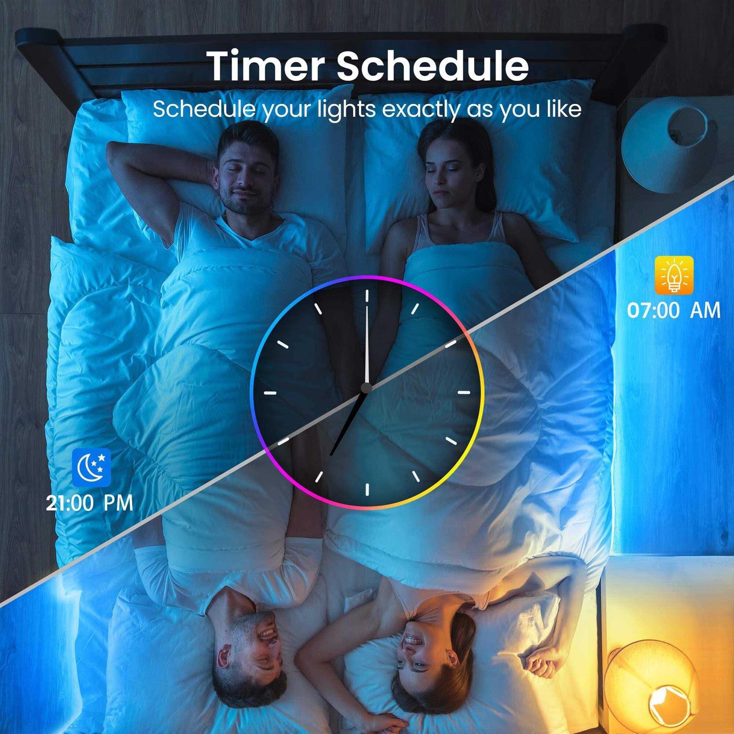 TJOY 100ft Bluetooth LED Strip Lights Smd5050 Music Sync LED Lights Strip