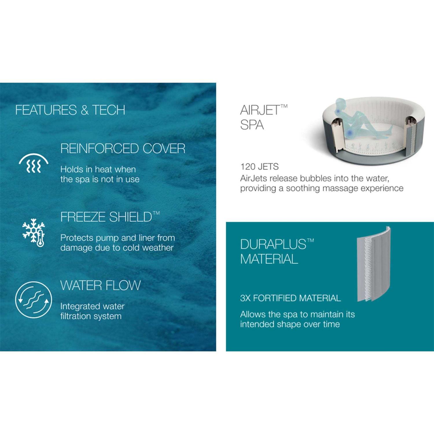 Bestway SaluSpa 4-Person Iatable Cancun Hot Tub