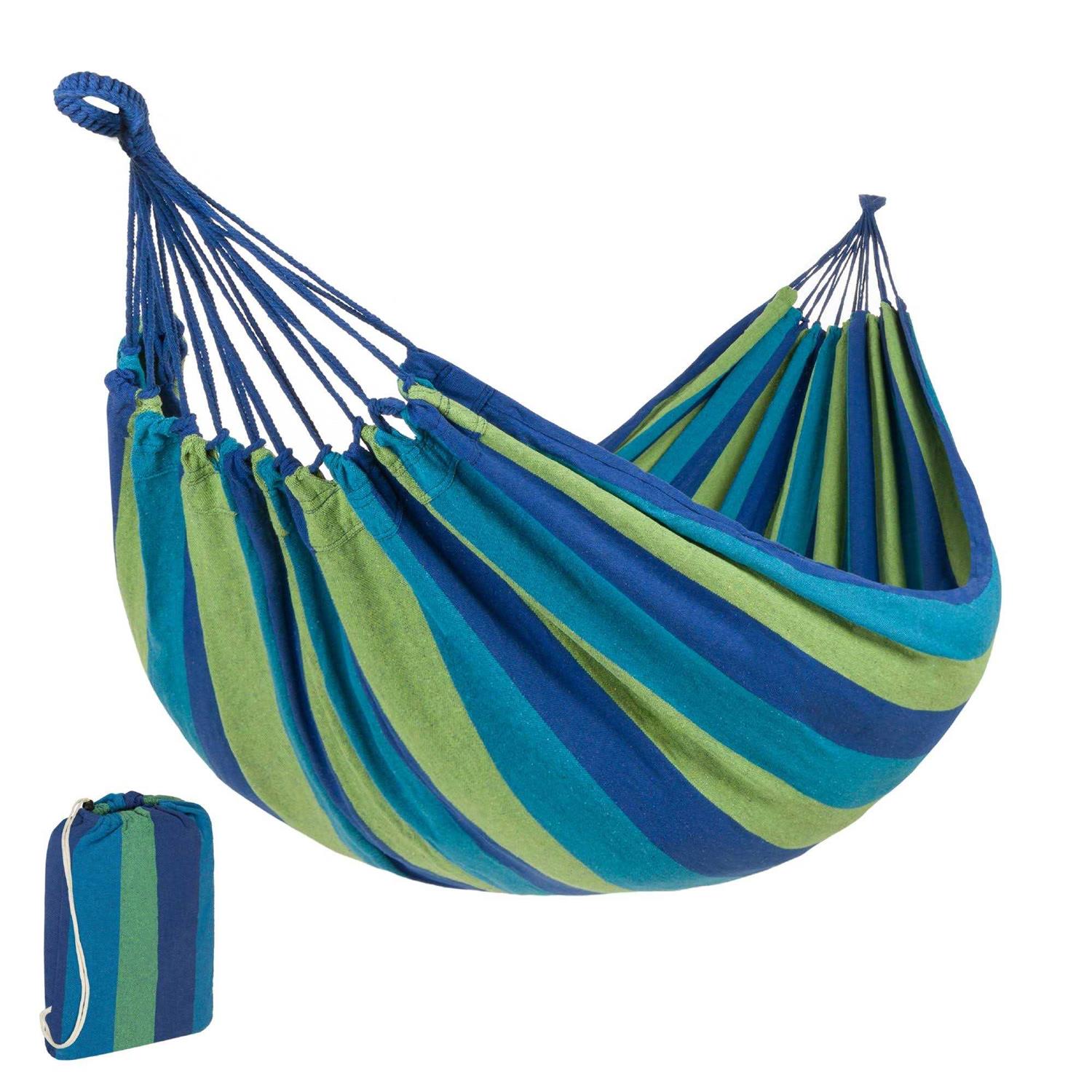 Best Choice Products 2-Person Brazilian-Style Cotton Double Hammock Bed w/ Portable Carrying Bag