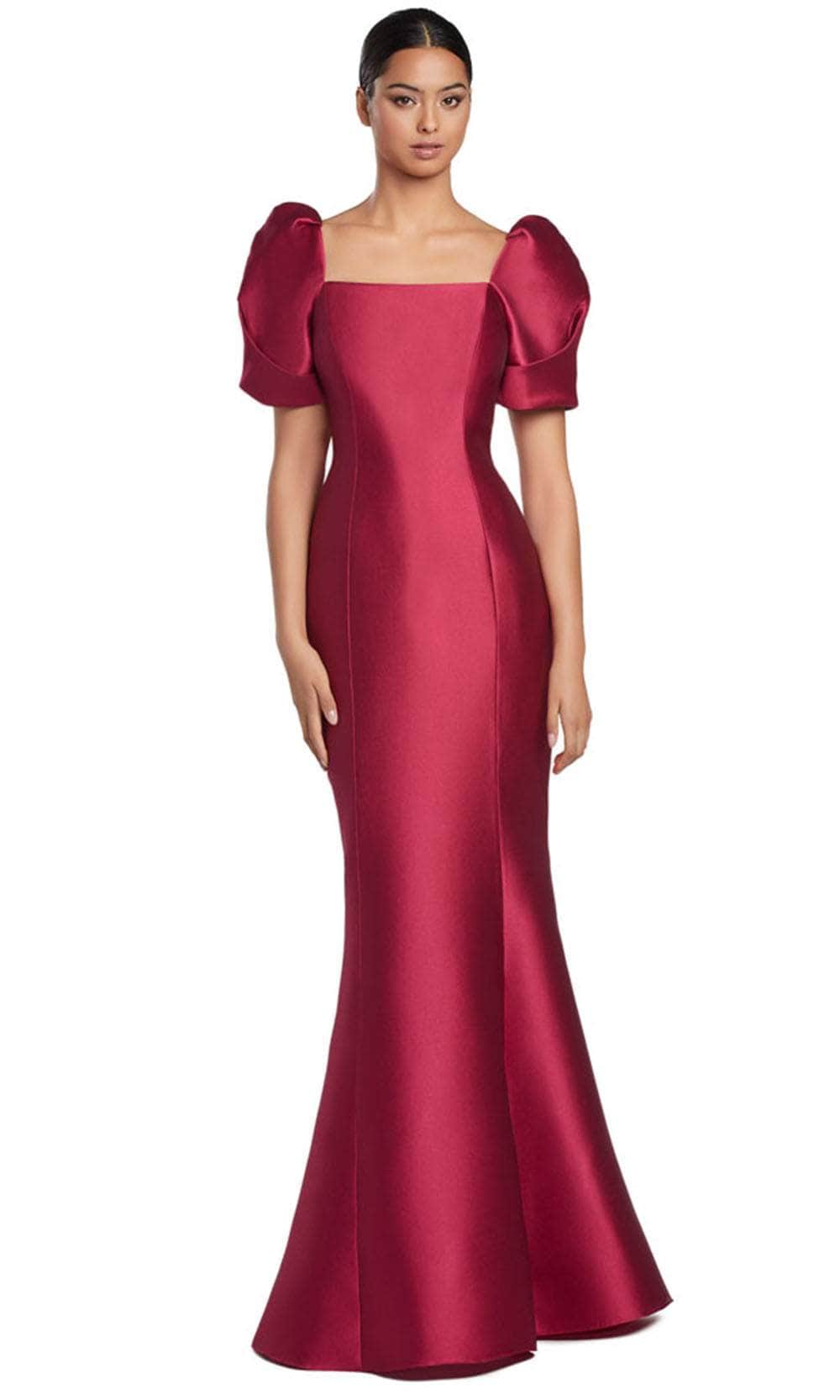 Square Neck Mermaid Evening Gown