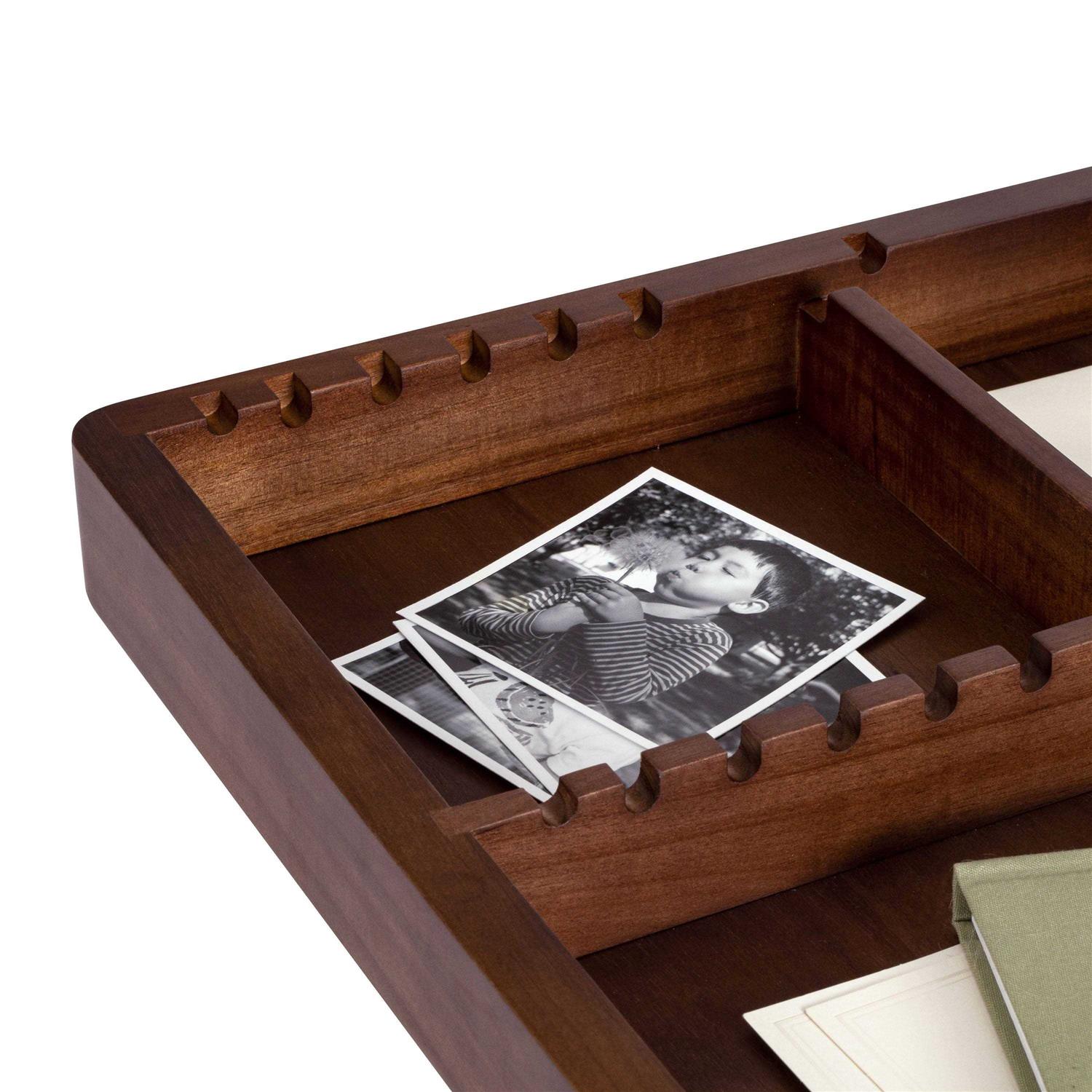 Rossie Home Acacia Wood Easel Lap Desk with Storage