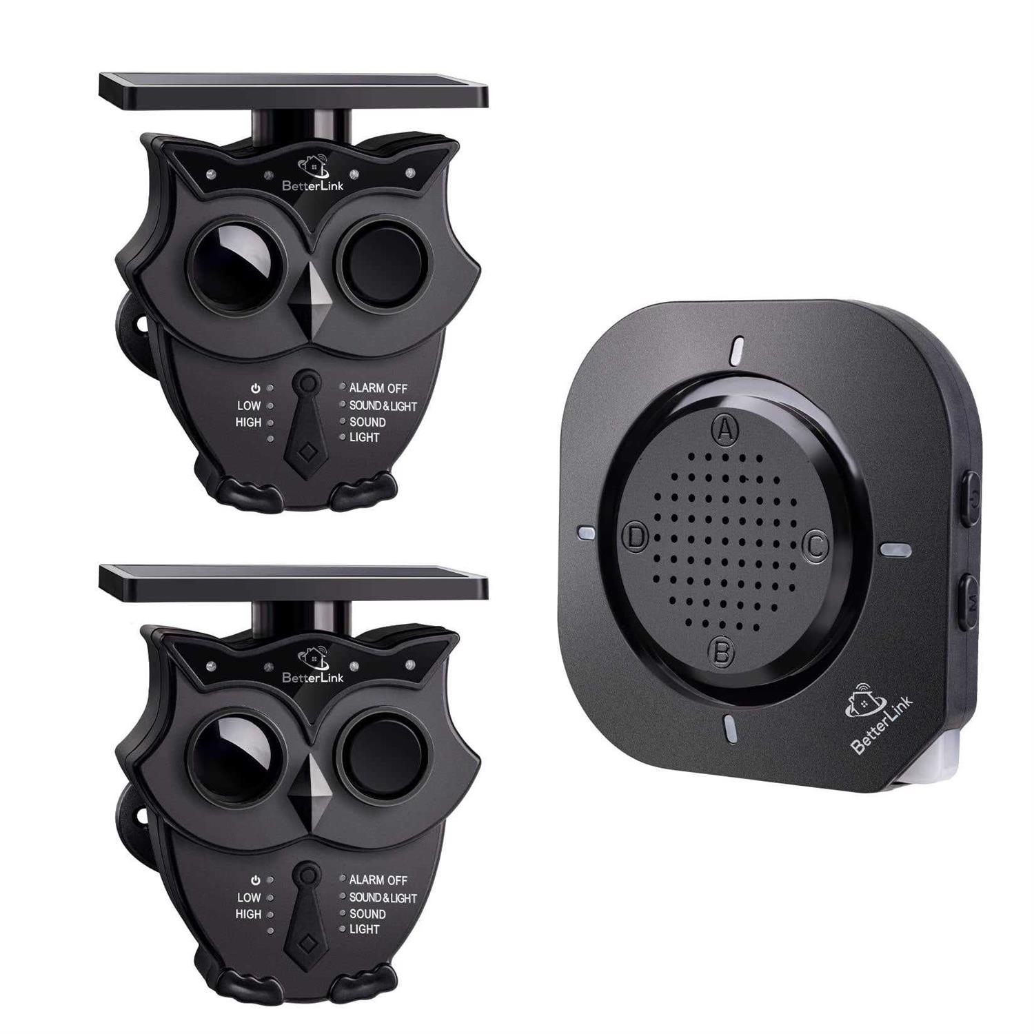 1/2 Mile Long Range Solar Wireless Driveway Alarm System IP65 Weatherproof Outdoor Motion Detectors&Sensor 120dB Siren Sound Light Security Alert