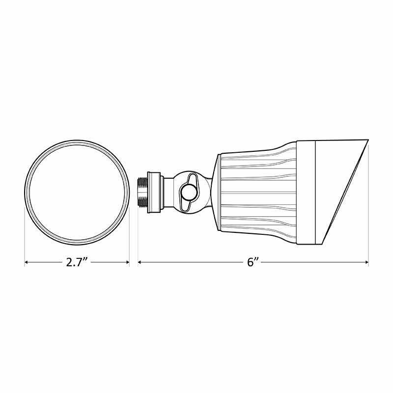 Westgate FLS 10W LED Weatherproof Flood Head FLS-10W-30K-BR