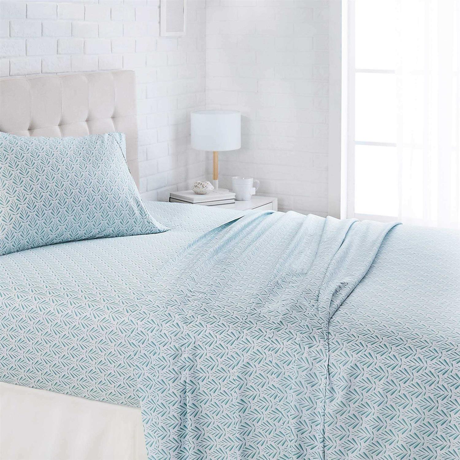 Amazon Basics Lightweight Super Soft Easy Care Microfiber Bed Sheet Set Deep Pockets