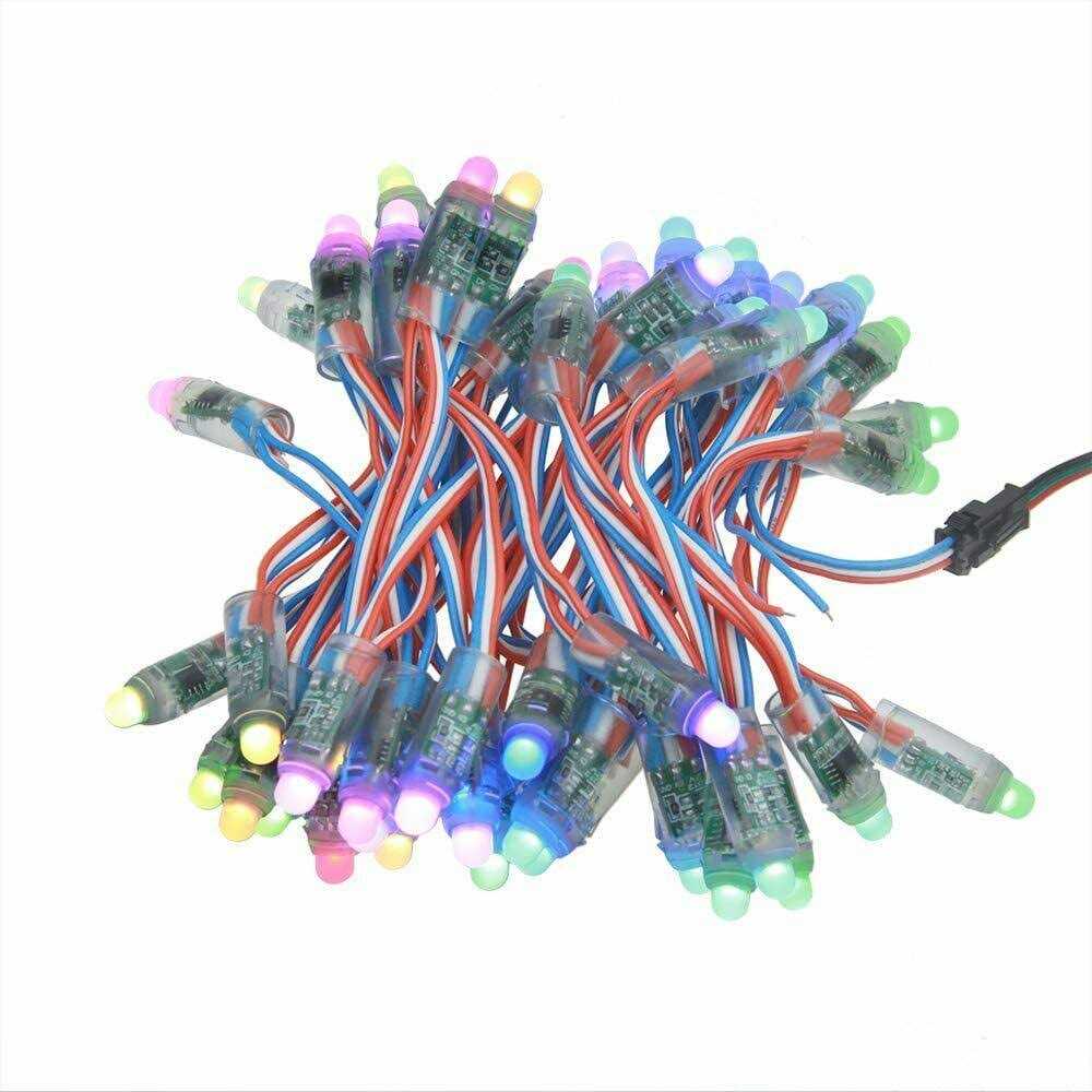 ALITOVE 500pcs WS2811 12mm Diffused Digital Color RGB LED Light Individually Addressable LED Pixels Module for LED Screen