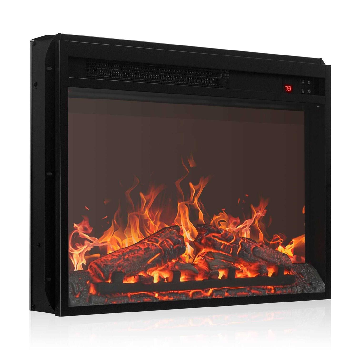 BELLEZE 23 Electric Fireplace Insert Indoor Heater w/ Remote Control