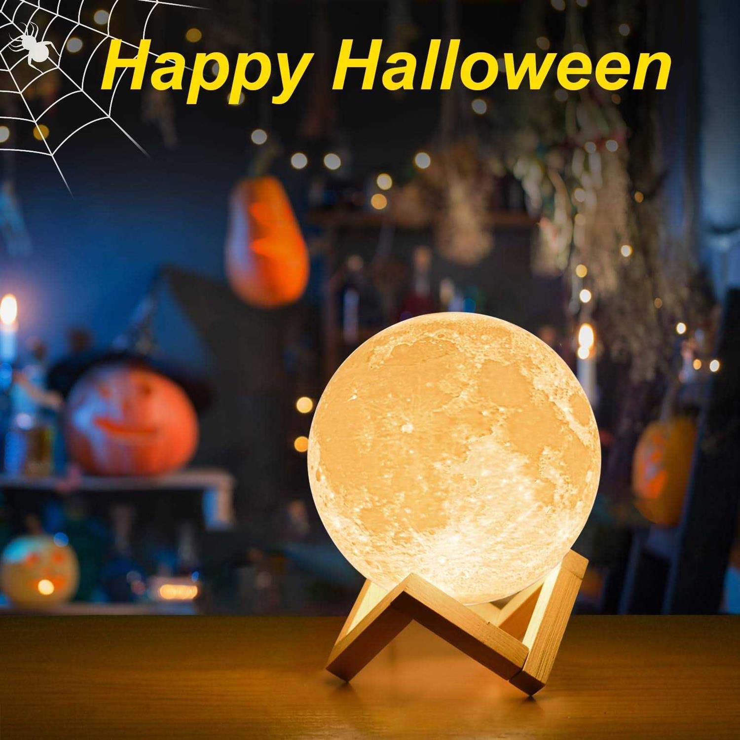 Balkwan Moon Lamp 3D Printing Moon Light Dimmable and Touch Control Design,Romantic Birthday Gifts for Women,Men,Kids,Child and