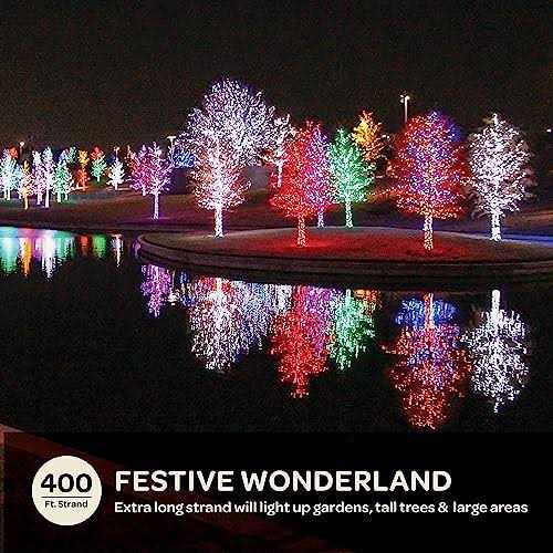 1000 LED Christmas Lights 400ft Super Long String Lights Remote with 8 Modes/Timer/dimmable