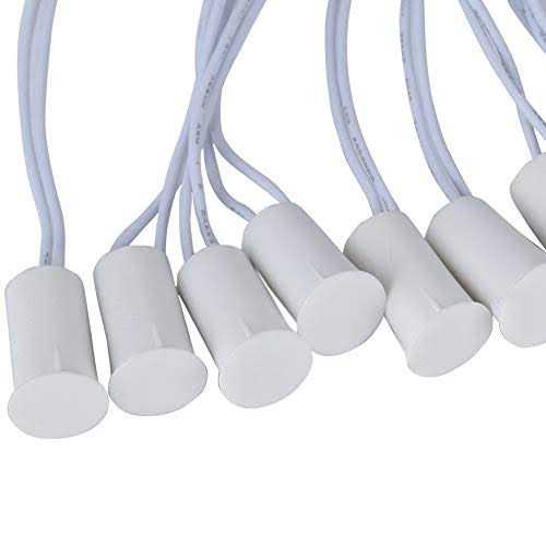10pcs NC Recessed Wired Door Window Sensor Magnetic Switch for Home Security Alarm System
