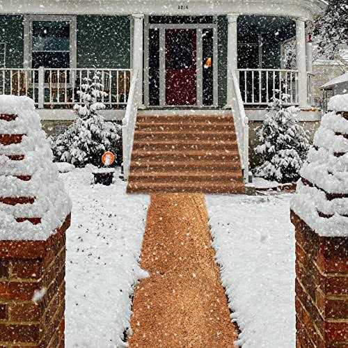 2 Pack No Slip Ice and Snow Carpet 16 × 118 inches Natural Coconut Fiber Carpet Mat Walking Safety