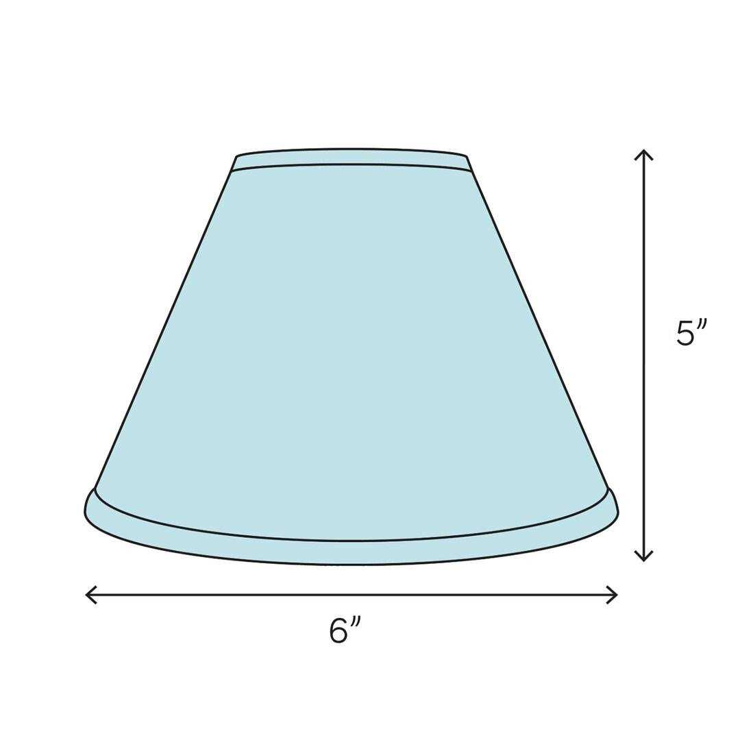 Aspen Creative Small Hardback Empire Shape Chandelier Clip-On Lamp Shade Set