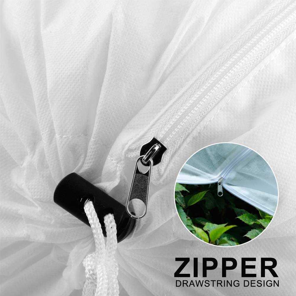 Takefuns Cylindrical Plant Freeze Protection Covers Shrub Frost Jacket Covers with Zipper,Gardening Protecting Bag,Tree Protector Wrap