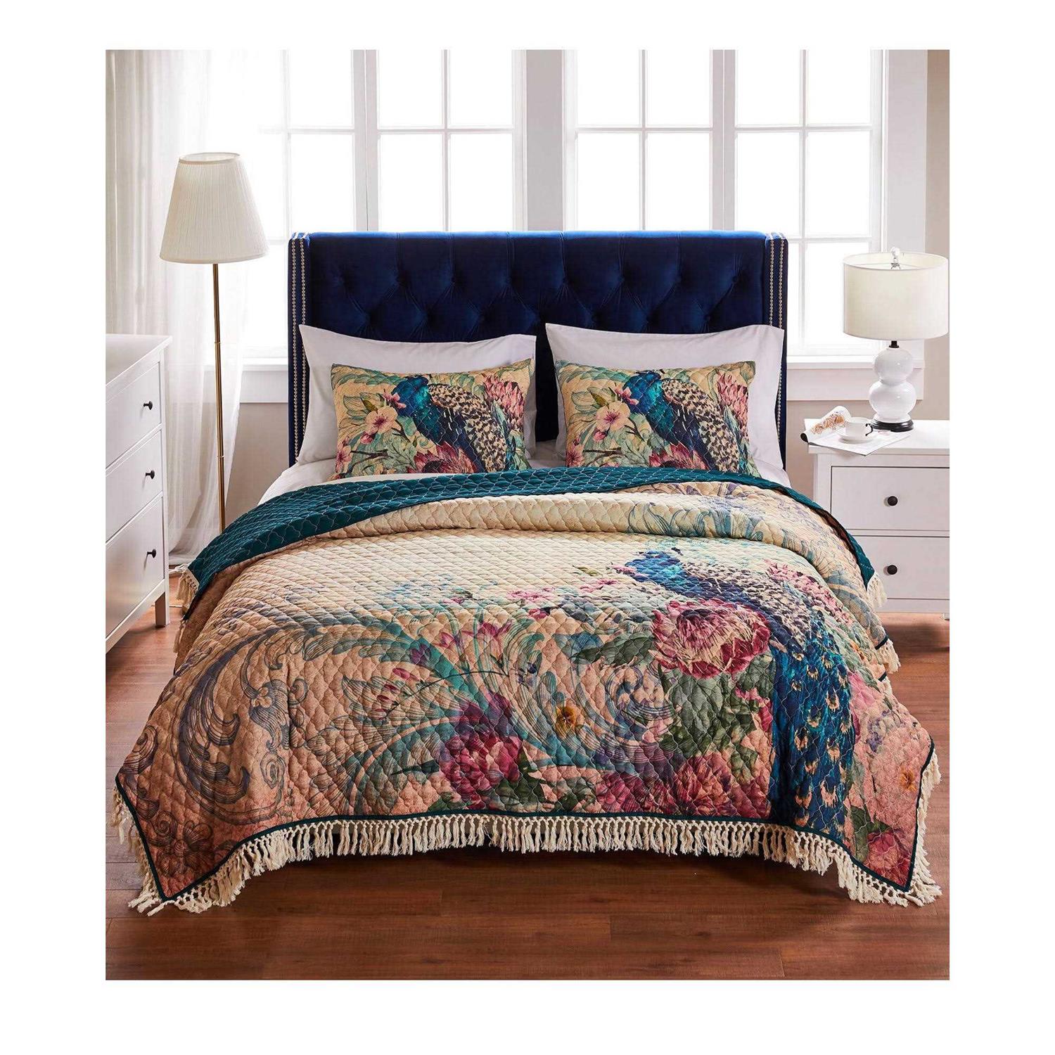 Barefoot Bungalow Eden Peacock Quilt Set