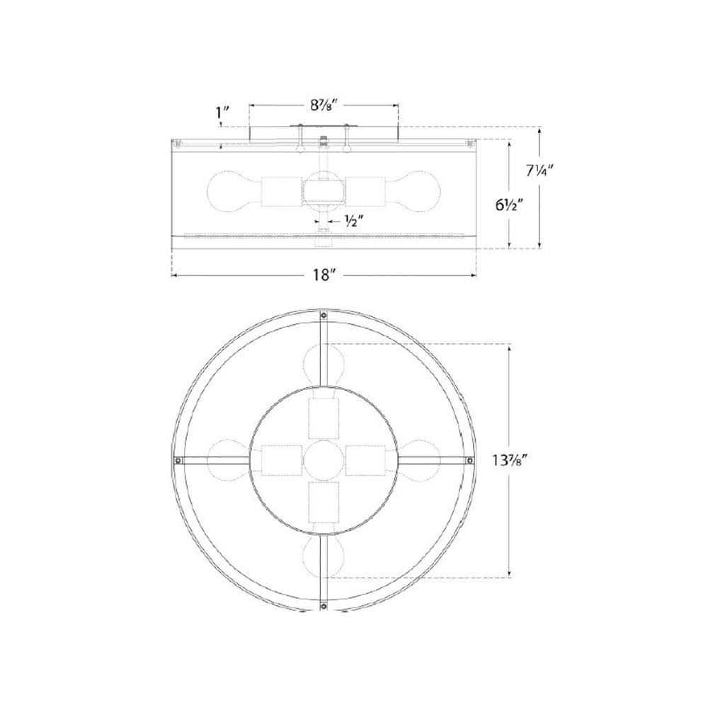 Visual Comfort Walker Flush Mount