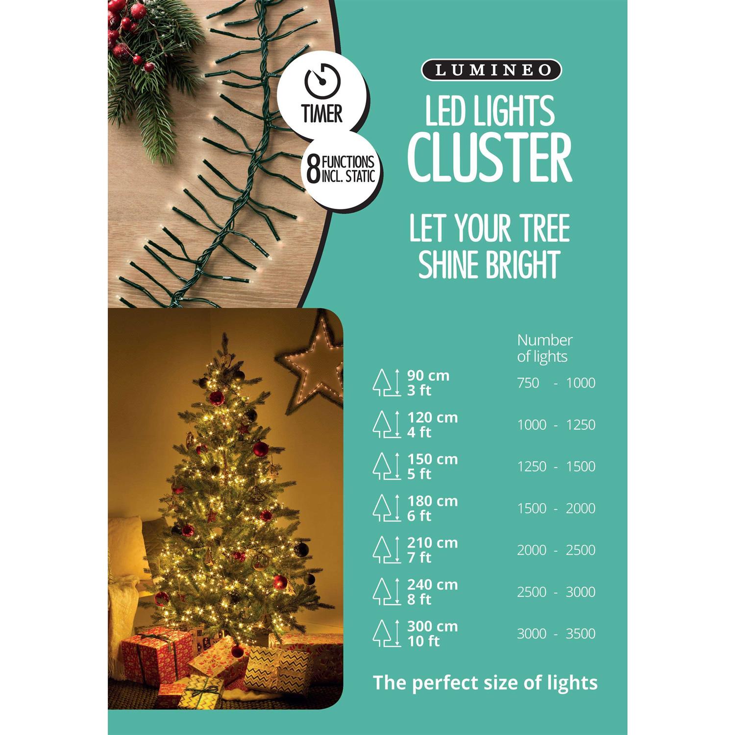 56 FT Cluster Christmas Lights