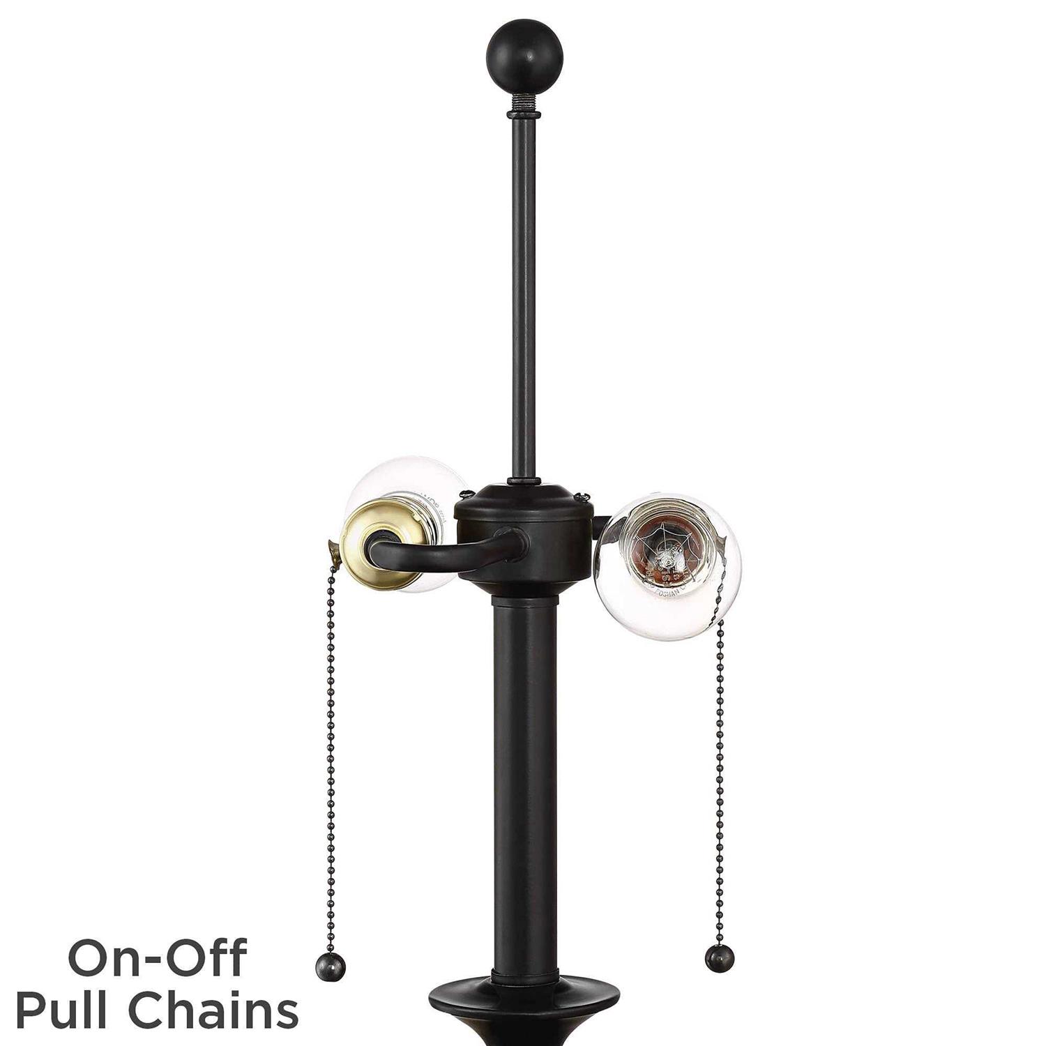 360 Lighting Spenser Floor Lamp 58 Tall Metal Off White Linen Shade for Living Room Bedroom Office House Home