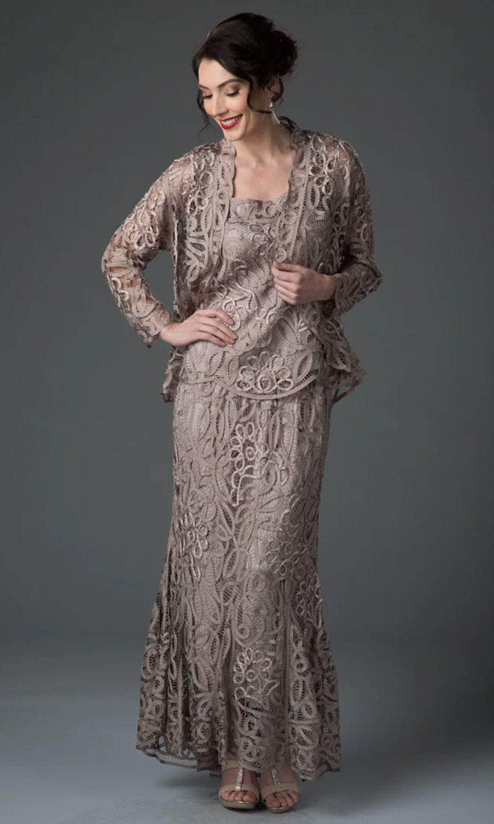 Lace Three Piece Formal Dress