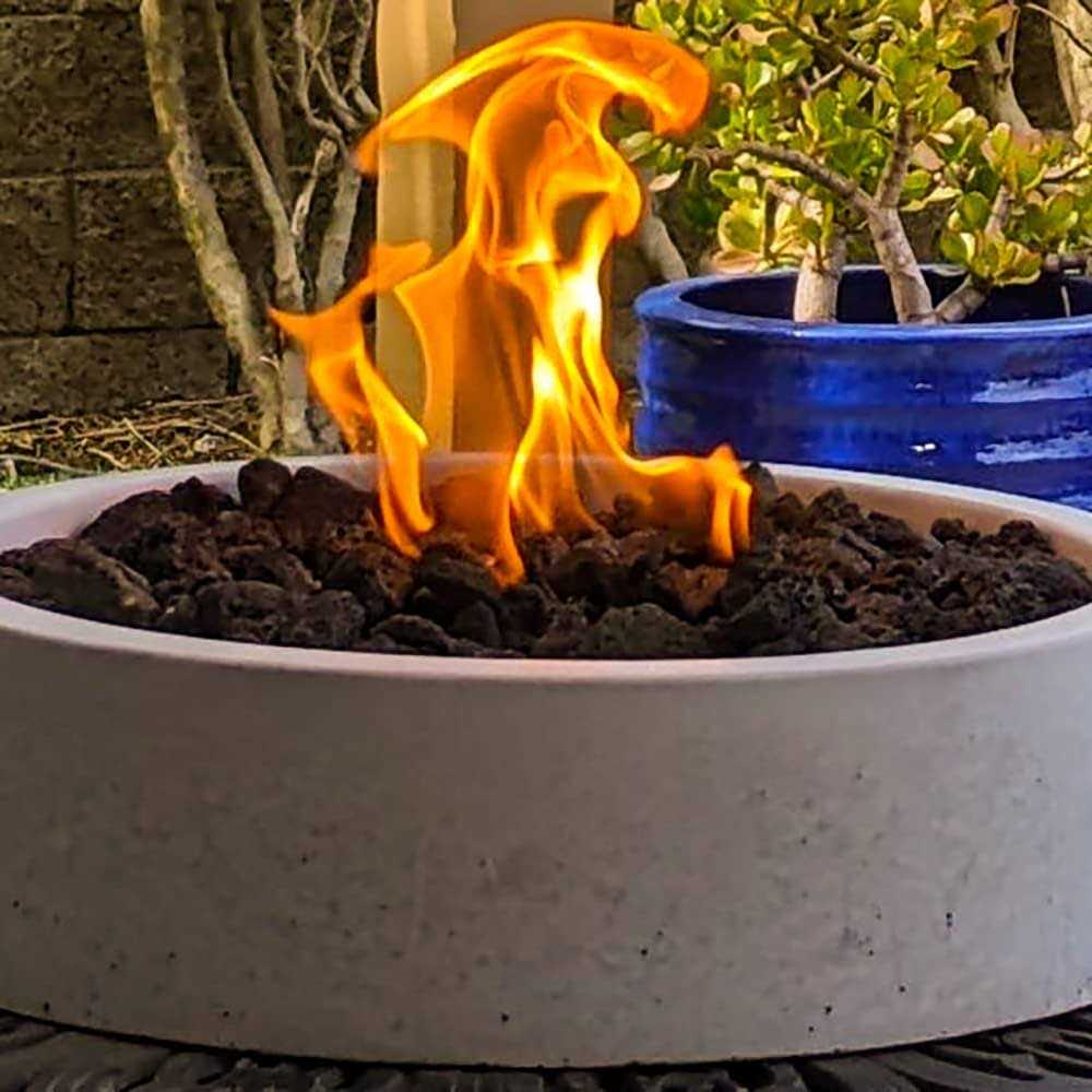 Stone Propane Outdoor Tabletop Fireplace Fire Topper Finish