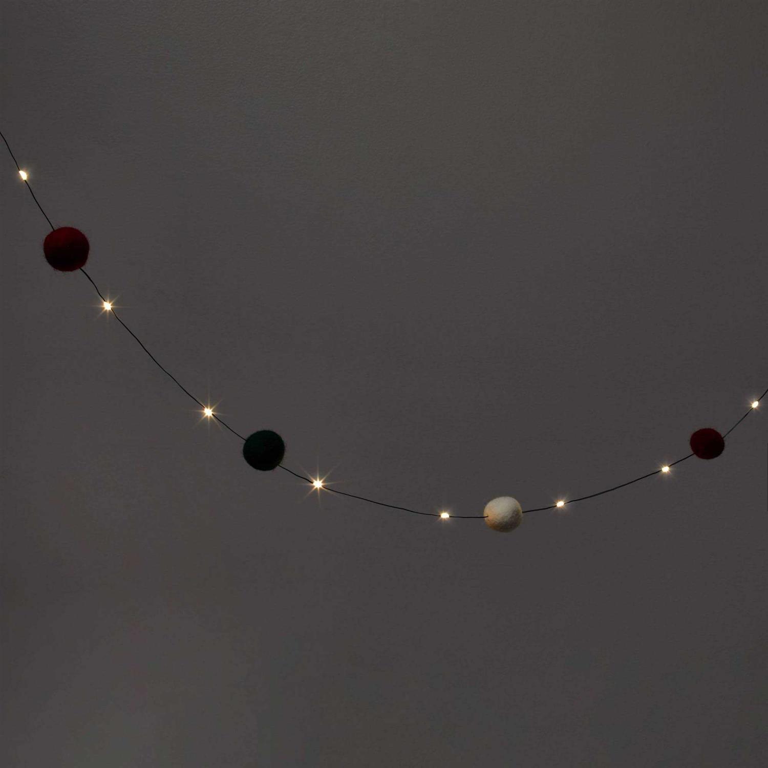 Wondershop 30ct Battery Operated LED Christmas Dewdrop String Lights White Wire