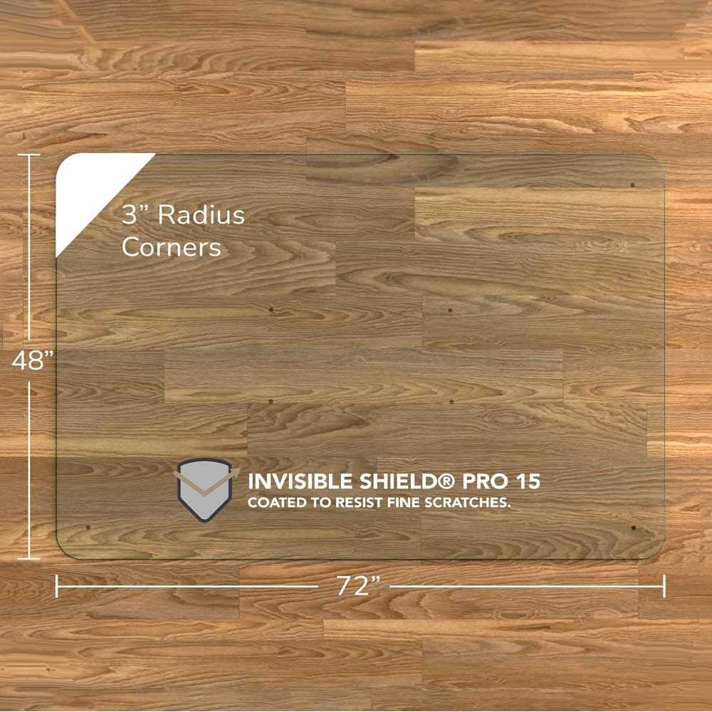 Vitrazza 42 x 48 Glass Office Chair Mat