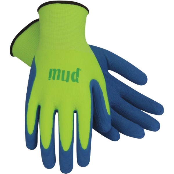 Mud Super Grip Women’s Medium Latex Coated Lime Green Garden Glove