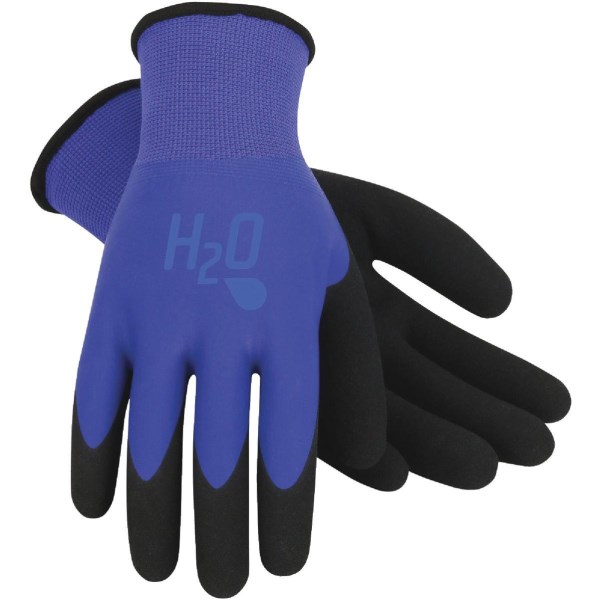Mud H2O Women’s Small Latex Coated Polyester Cobalt Blue Garden Glove