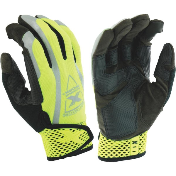 West Chester Protective Gear Extreme Work VizX Men’s XL Synthetic Leather Safety Work Glove