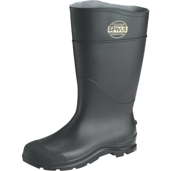 Servus Men’s Size 13 Black Steel Toe PVC Rubber Boot