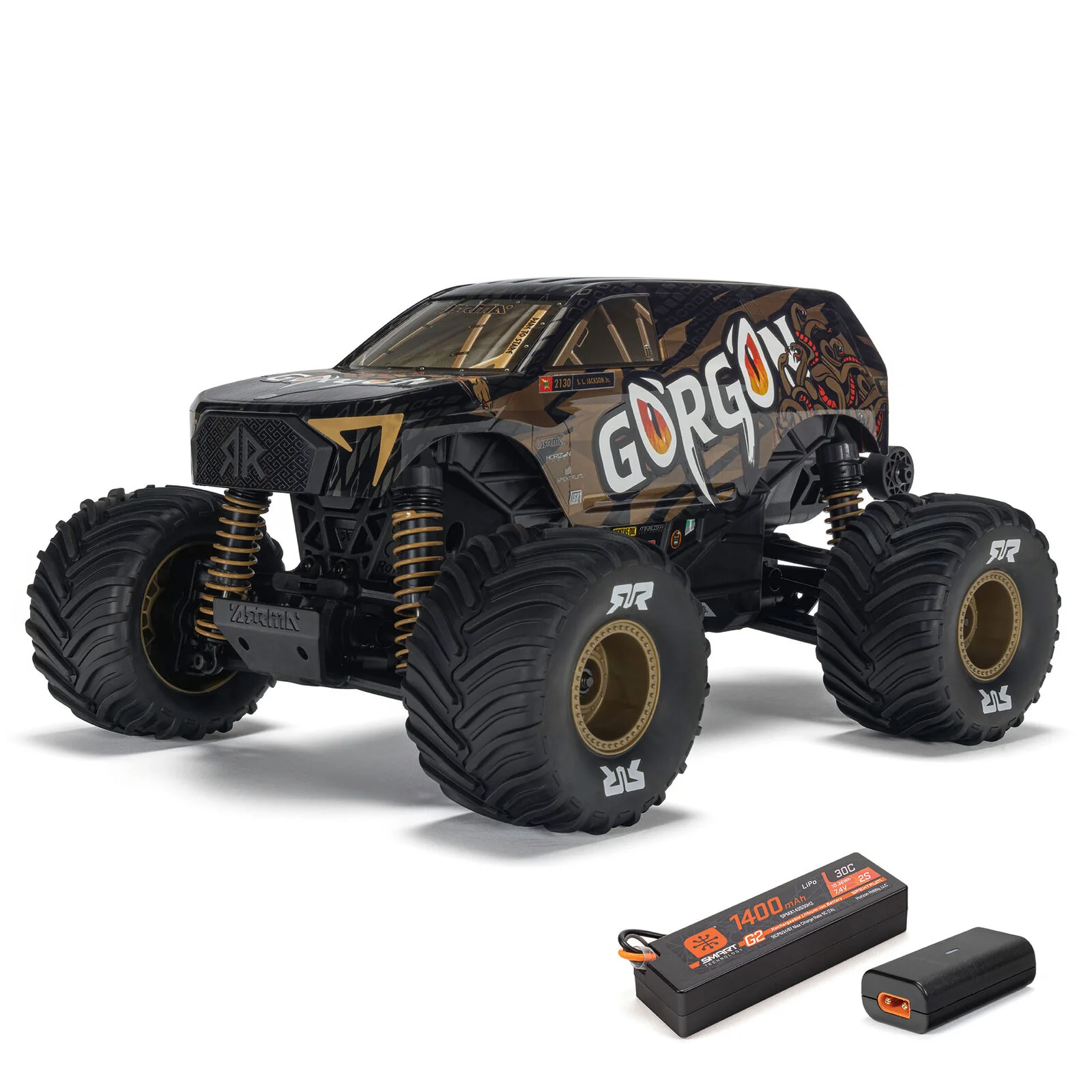 ARRMA 1/16 GORGON GROM 4X4 RTR Brushed Monster Truck, Bronze