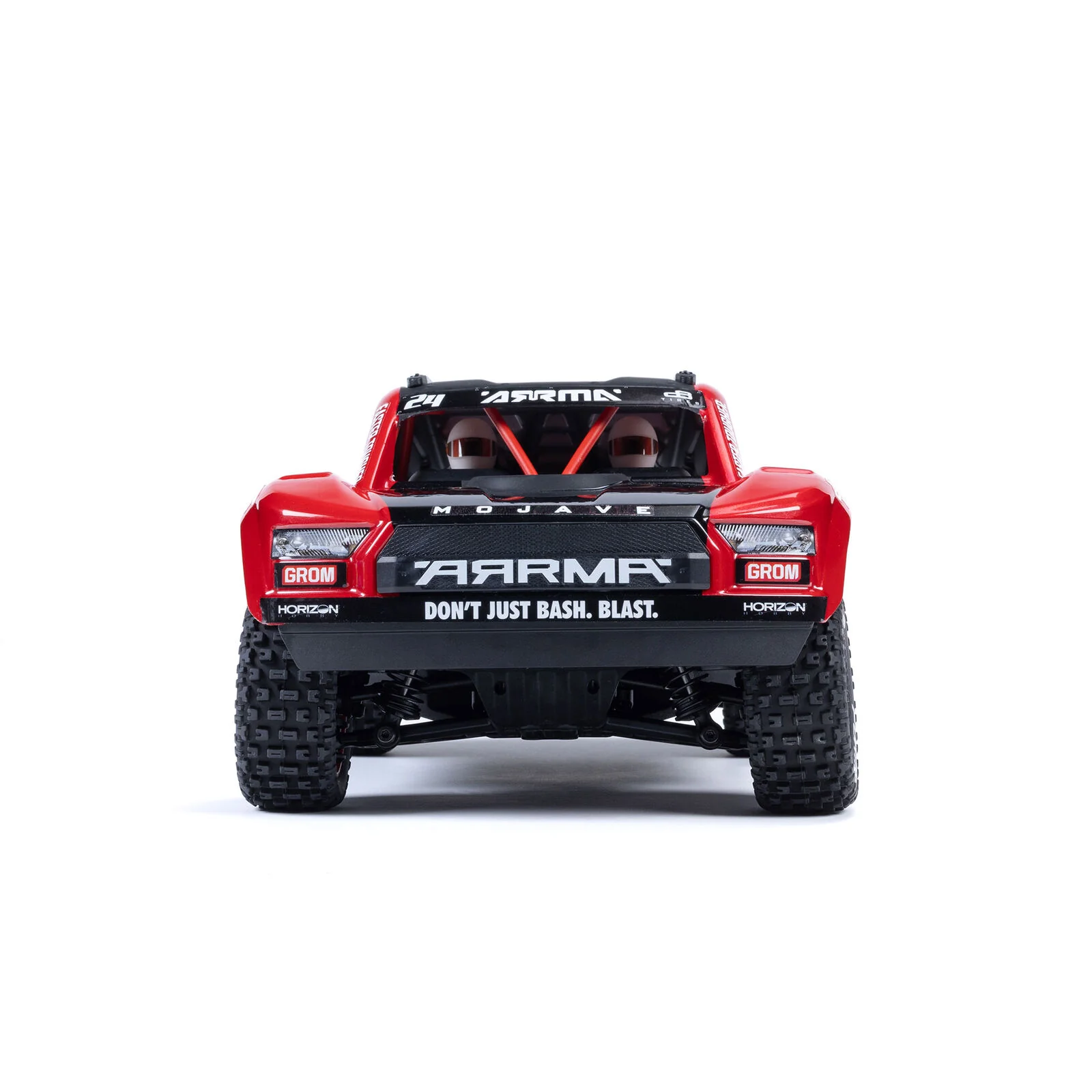 ARRMA MOJAVE GROM MEGA 380 Brushed 4X4 Small Scale Desert Truck RTR with Battery & Charger, Red/Black