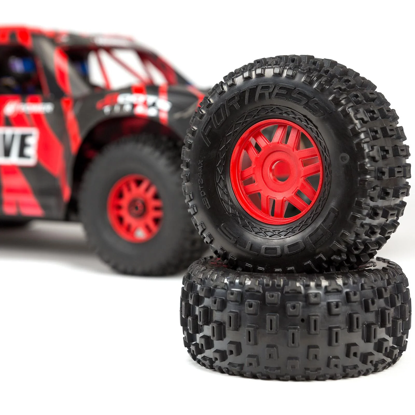 ARRMA 1/7 MOJAVE 6S V2 4WD BLX Desert Truck with Spektrum Firma RTR, Red/Black