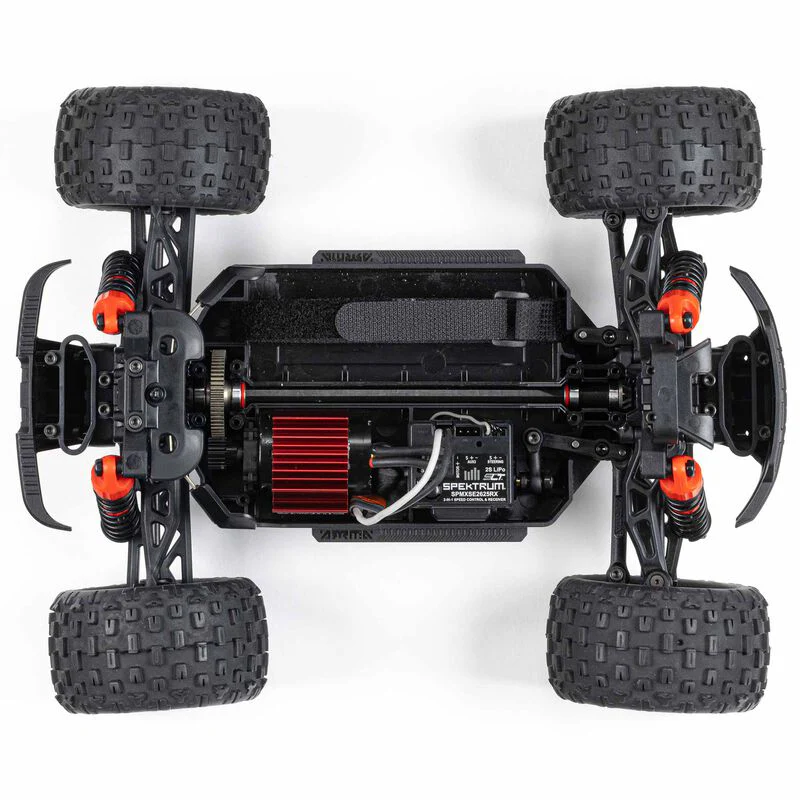 ARRMA 1/18 GRANITE GROM MEGA 380 Brushed 4X4 Monster Truck RTR with Battery & Charger, Red