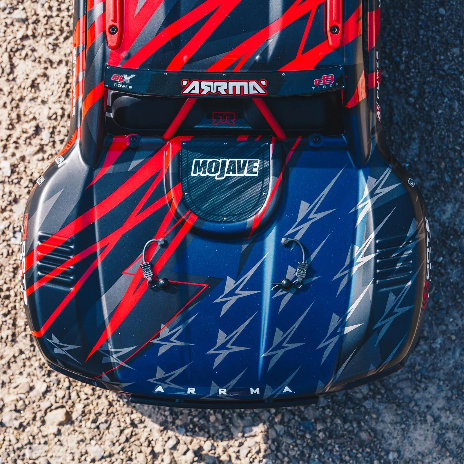 ARRMA 1/7 MOJAVE 6S V2 4WD BLX Desert Truck with Spektrum Firma RTR, Red/Black