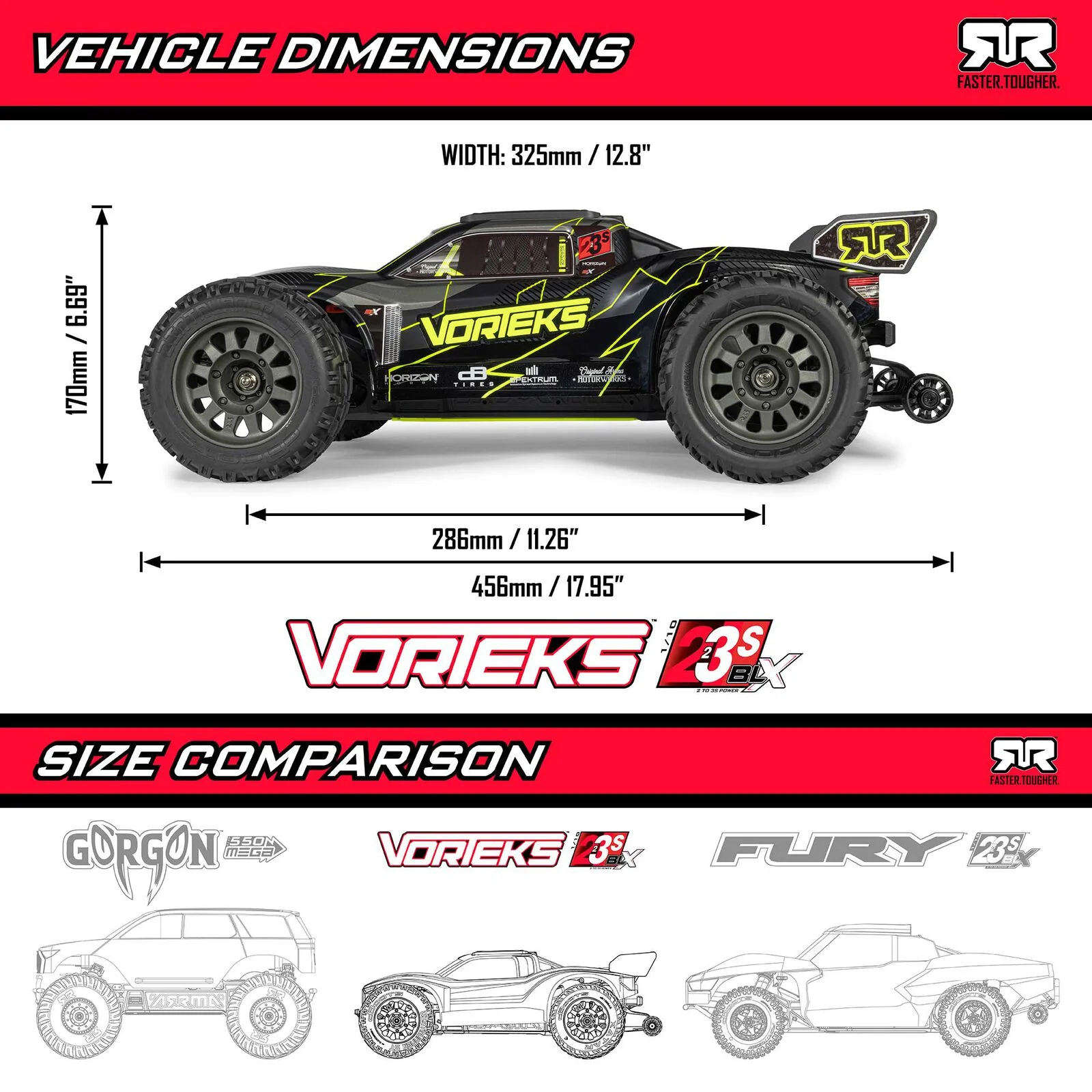 ARRMA 	1/10 VORTEKS 223S DSC 2WD RTR Brushless Stadium Truck, Pink