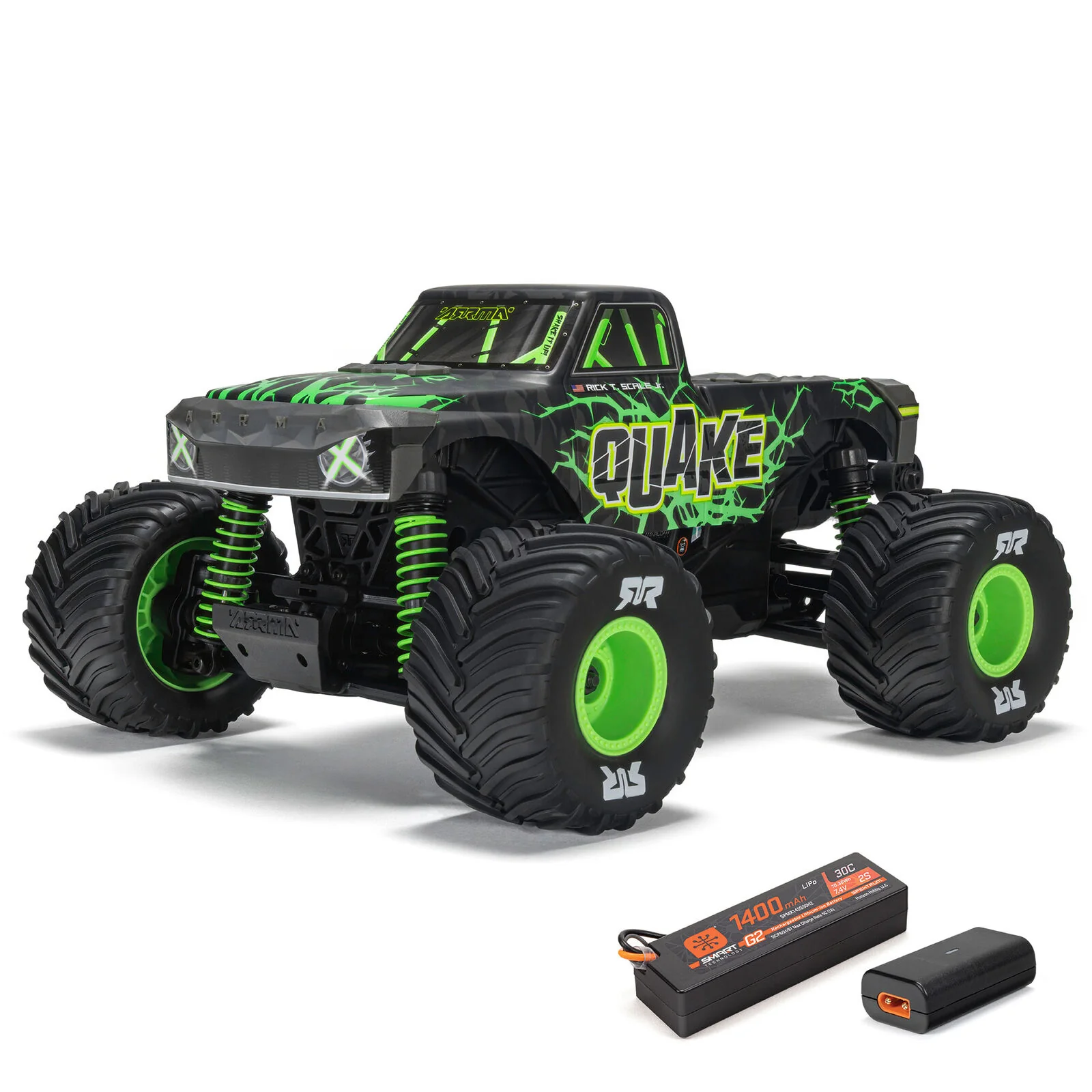 ARRMA 1/16 QUAKE GROM 4X4 RTR Brushed Monster Truck, Green