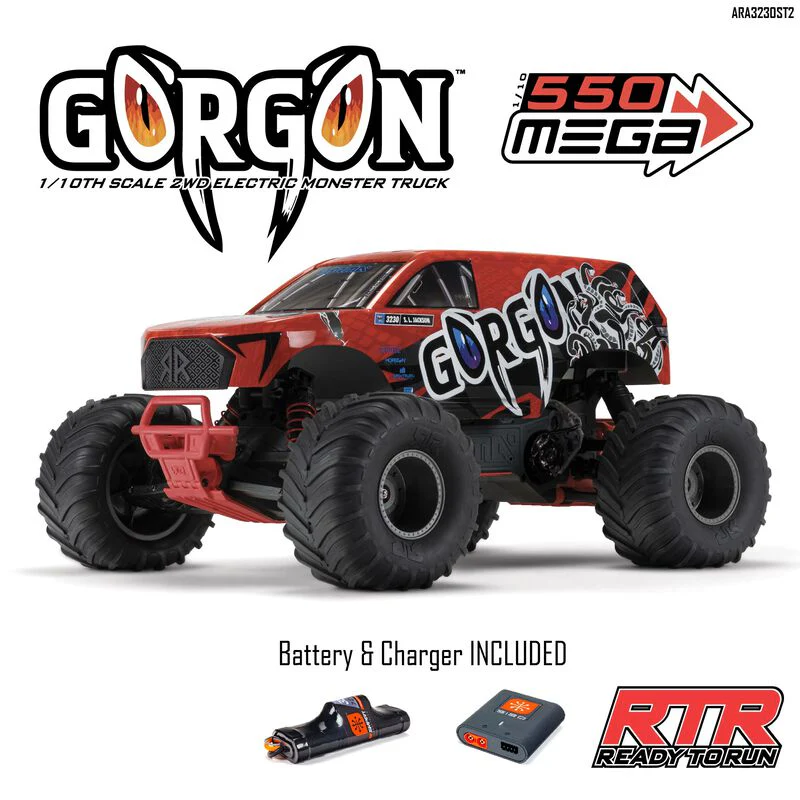 ARRMA GORGON 2wd MT 1/10 RTR Smart 3300 7C S120 USB Red