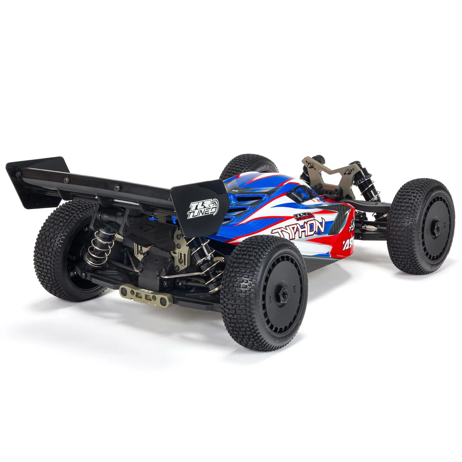 ARRMA 1/8 TLR Tuned TYPHON 6S 4WD BLX Buggy RTR, Red/Blue