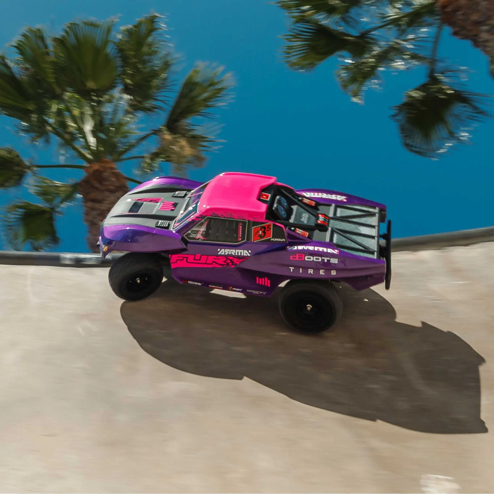 ARRMA 1/10 FURY 2wd 223S BLX Brushless Short Course Truck RTR with DSC, Purple