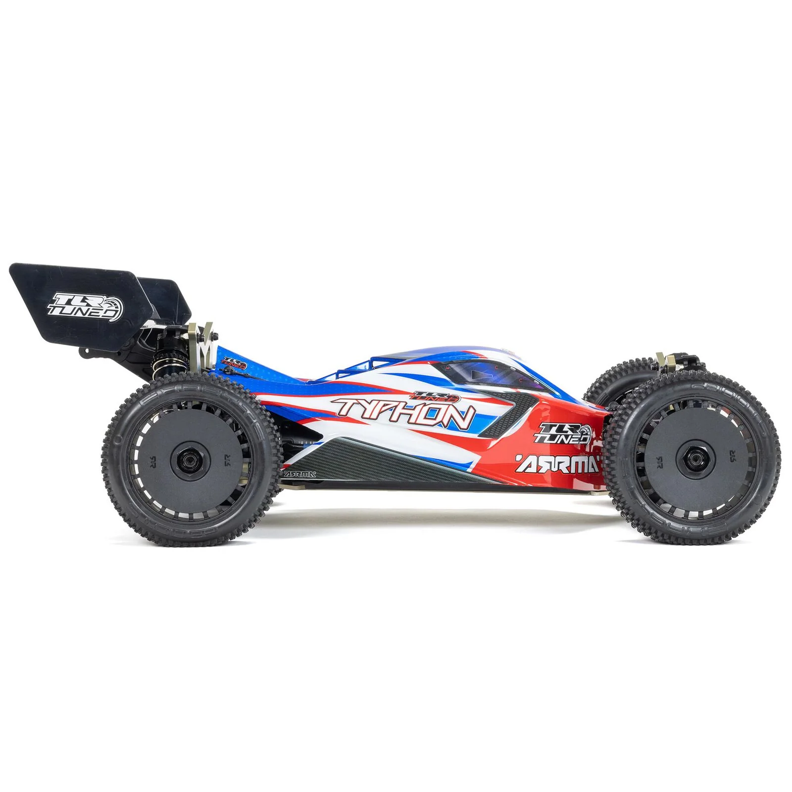 ARRMA 1/8 TLR Tuned TYPHON 6S 4WD BLX Buggy RTR, Red/Blue