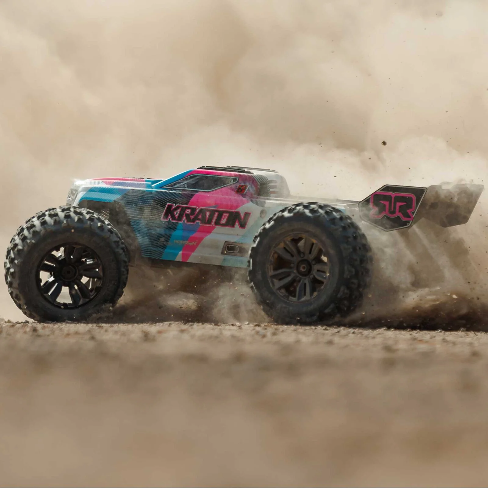 ARRMA 1/8 KRATON 6S 4X4 RTR Brushless Speed Truck, Blue/Pink