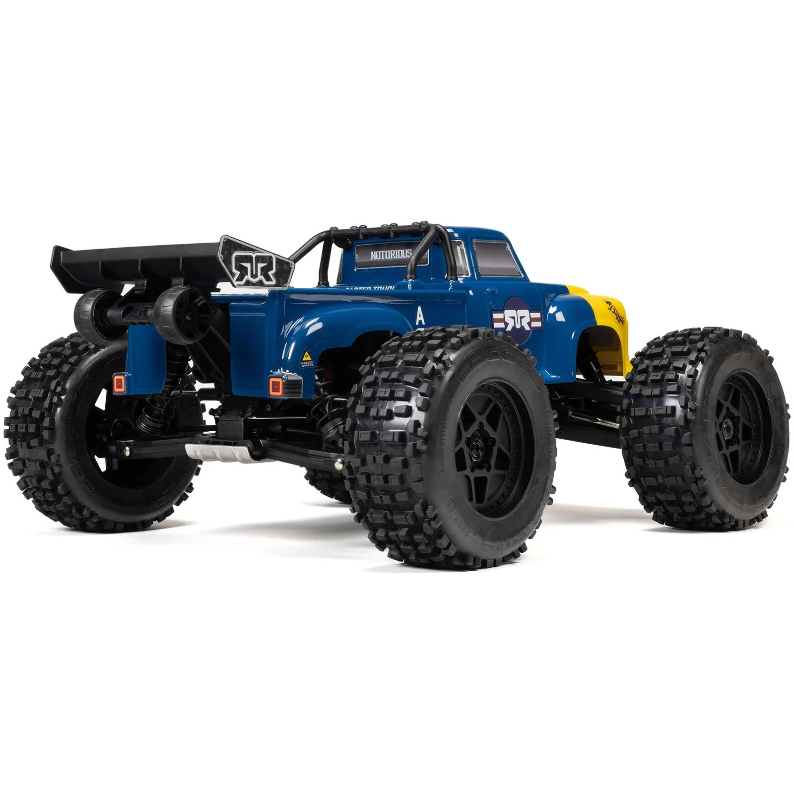 ARRRMA 1/8 NOTORIOUS 6S V6 4X4 BLX Brushless Stunt Truck RTR, Blue