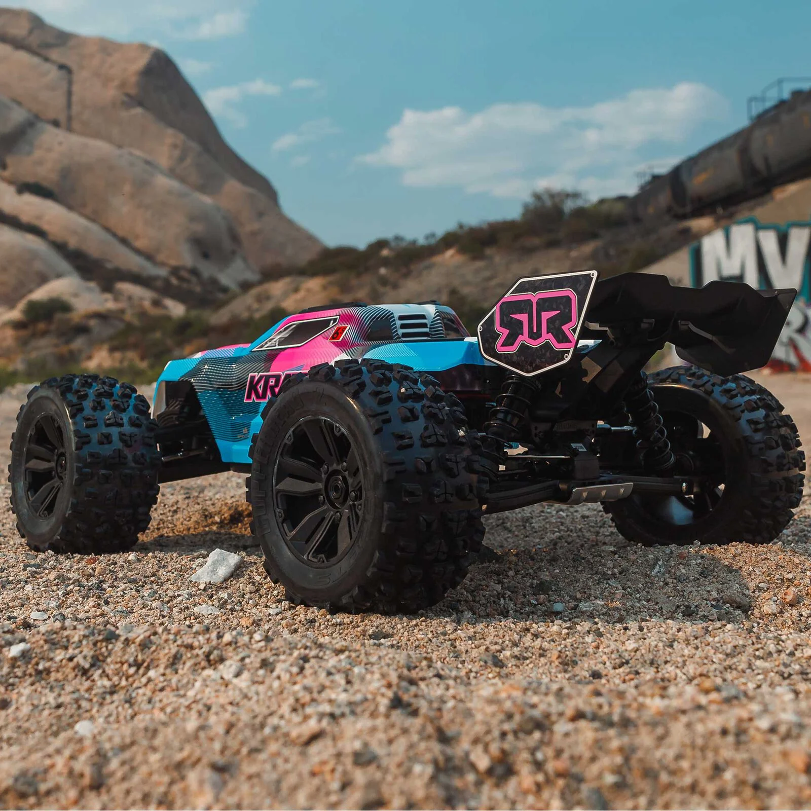 ARRMA 1/8 KRATON 6S 4X4 RTR Brushless Speed Truck, Blue/Pink