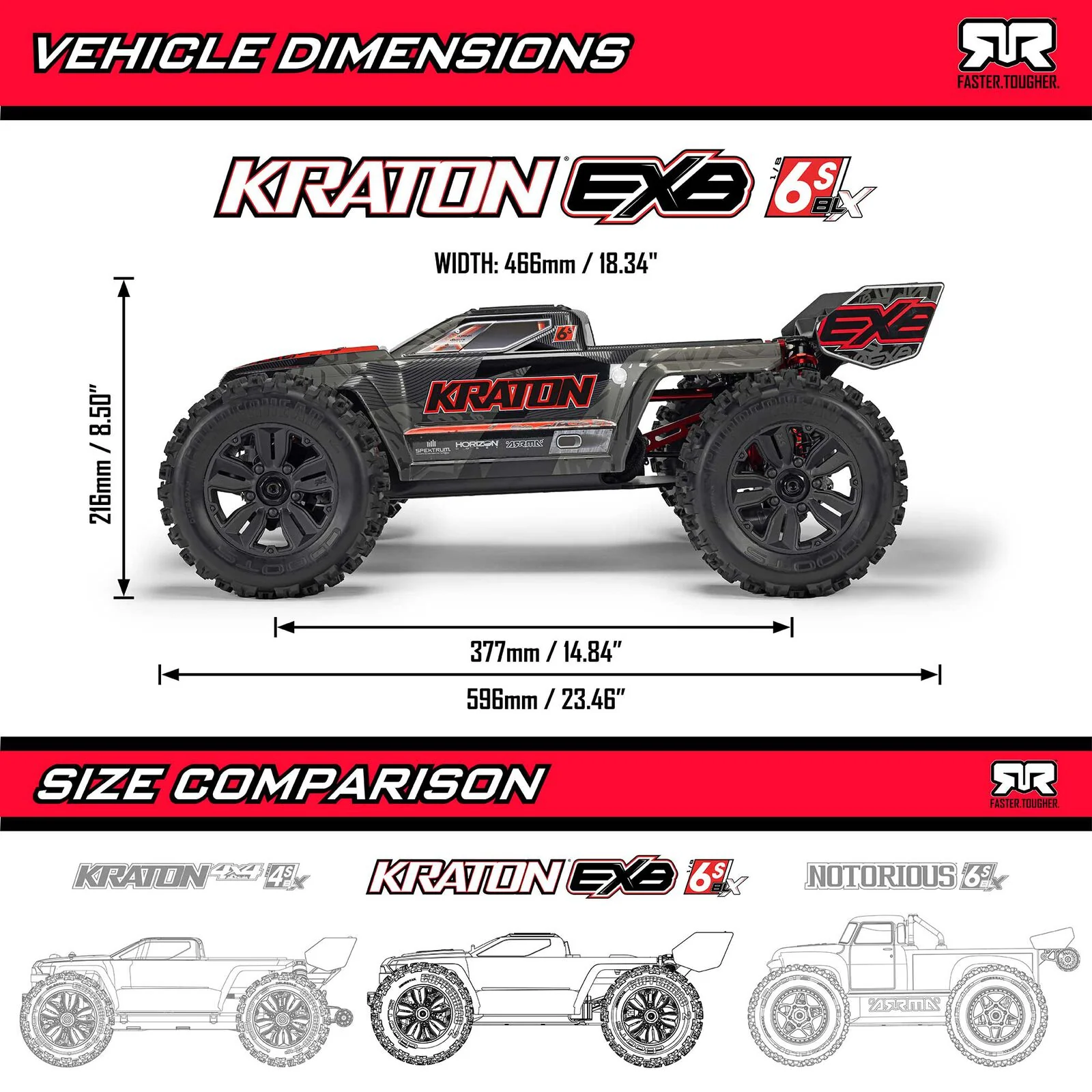 ARRMA Kraton 6S 1/8 EXB 4X4 RC Speed Monster Truck v.6
