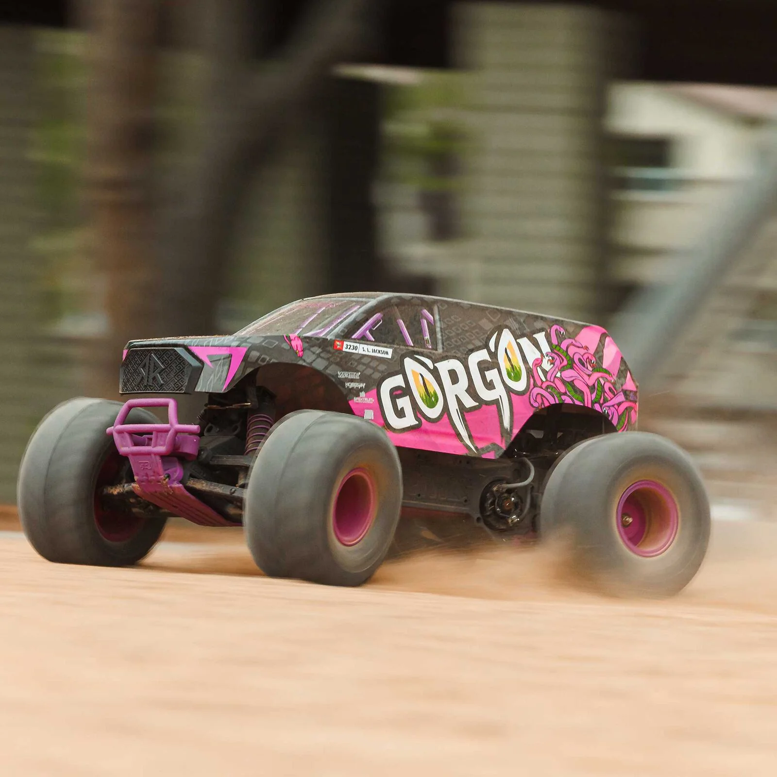 ARRMA 1/10 GORGON 2WD RTR Brushed Monster Truck (Battery & Charger Included), Purple