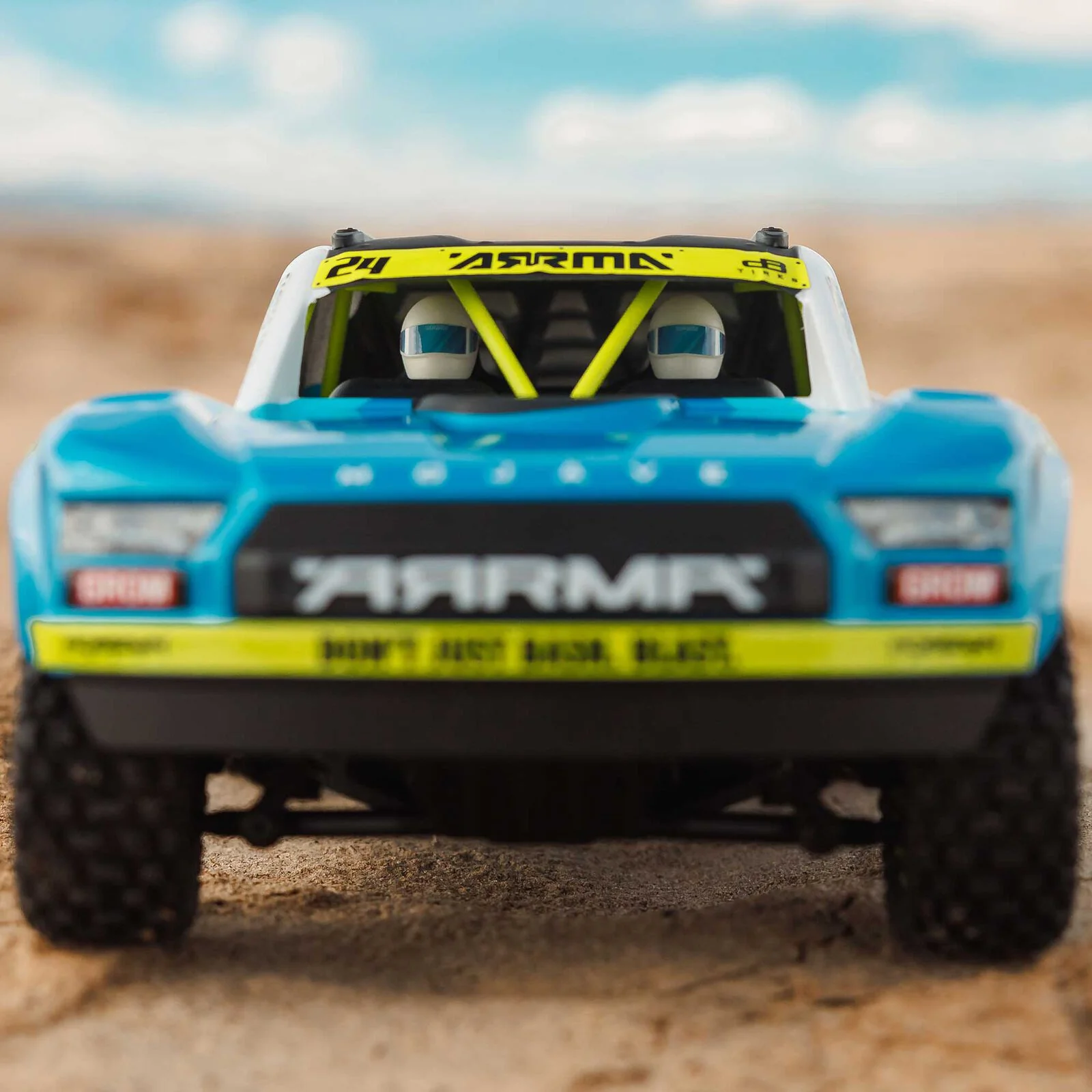 ARRMA Movaje Grom Mega 380 Brushed 4X4 Small Scale Desert Truck RTR with Battery & Charger, Blue/White