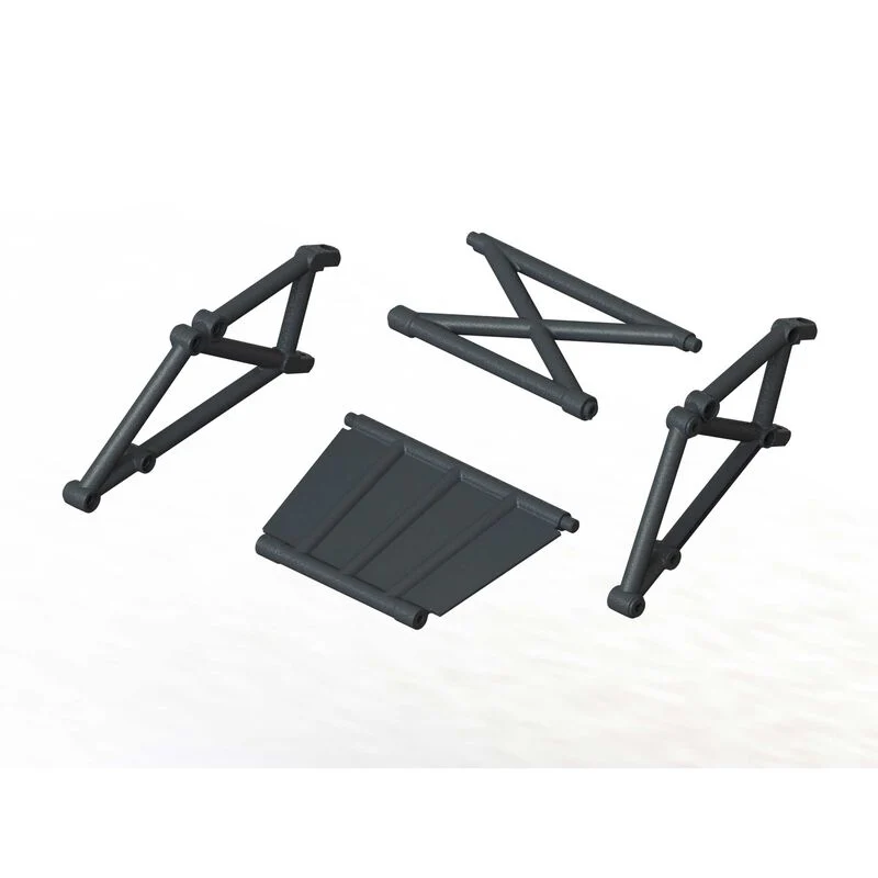 ARRMA Rear Bumper & Frame Set – 1/10 4X4 MEGA / 3S BLX Models [ARA320548]