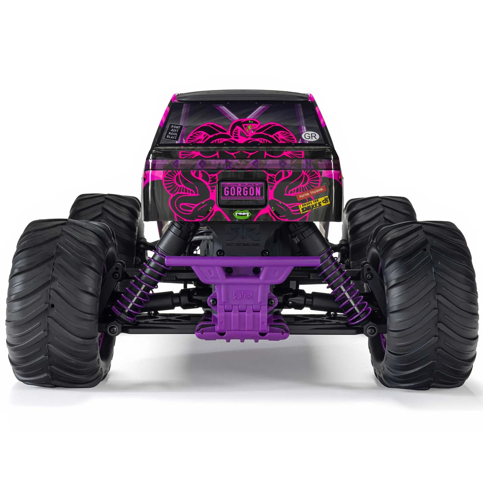 ARRMA 1/10 GORGON 2WD RTR Brushed Monster Truck (Battery & Charger Included), Purple