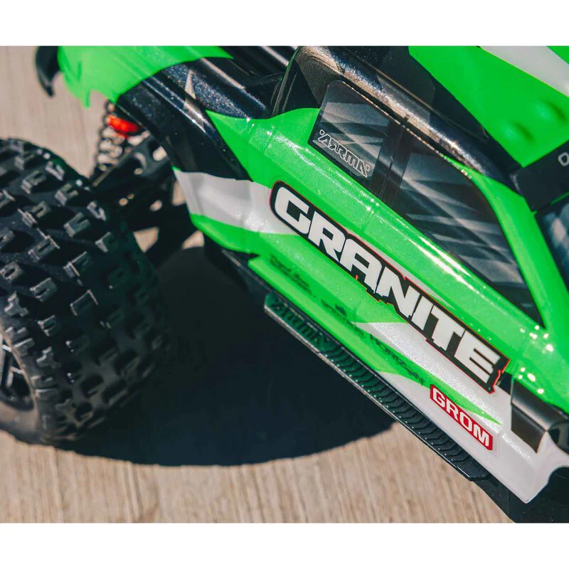 ARRMA 1/18 GRANITE GROM Mega 380 Brushed 4X4 Monster Truck RTR with Battery & Charger, Green