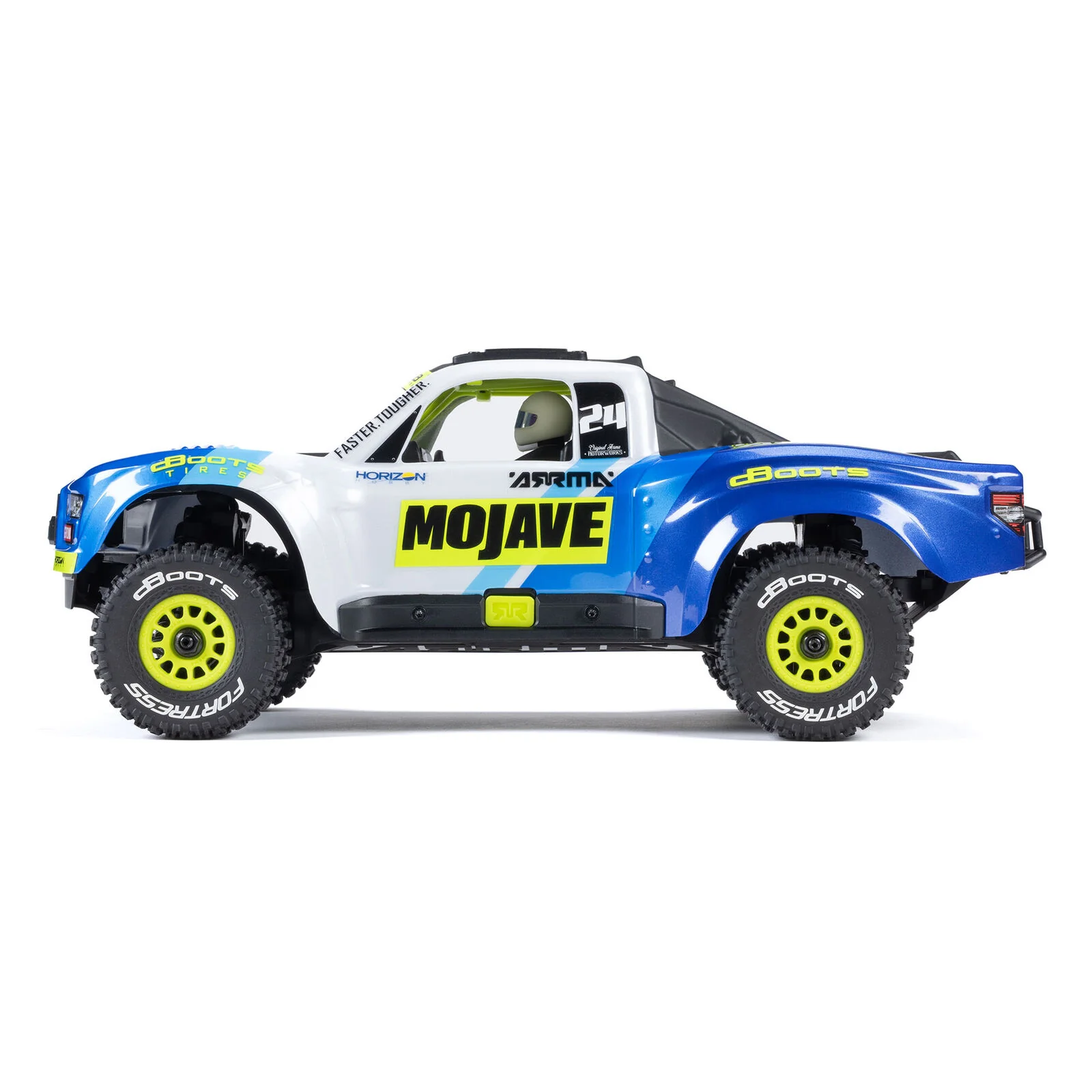 ARRMA Movaje Grom Mega 380 Brushed 4X4 Small Scale Desert Truck RTR with Battery & Charger, Blue/White
