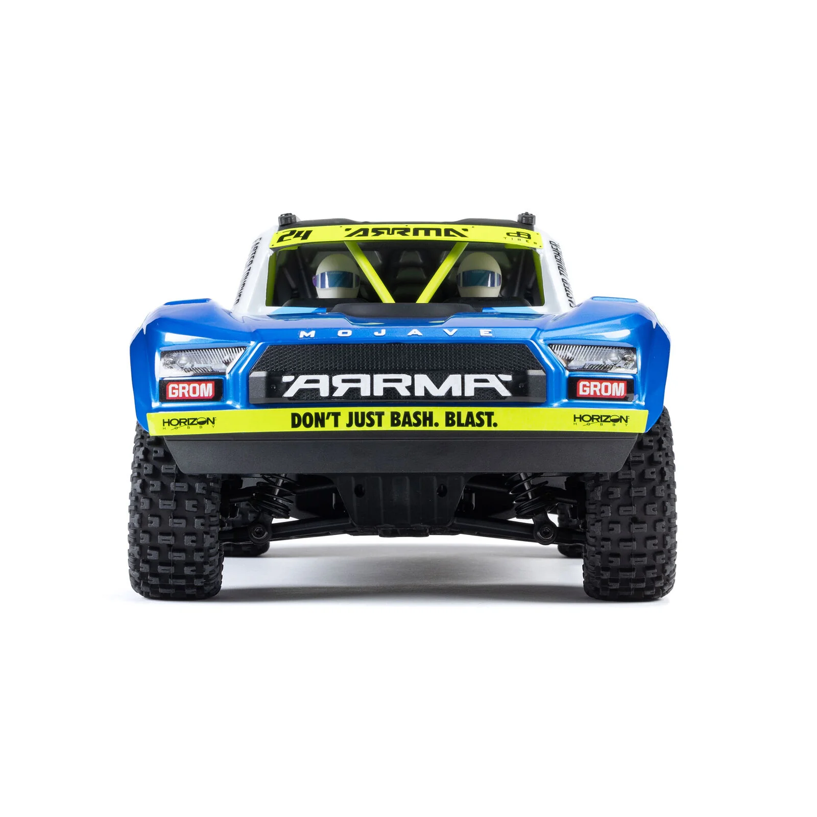 ARRMA Movaje Grom Mega 380 Brushed 4X4 Small Scale Desert Truck RTR with Battery & Charger, Blue/White